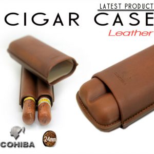 Bao da thật đựng 2 điếu Cigar Cohiba