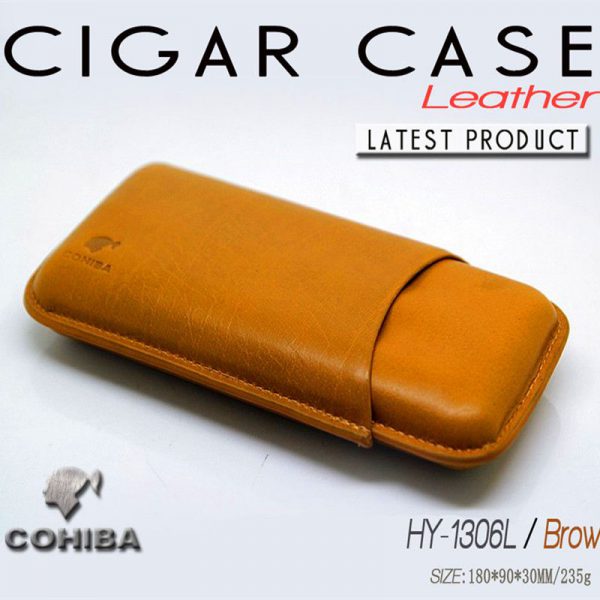 Bao da thật đựng 2 điếu Cigar Cohiba