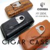 Bao da thật đựng 3 điếu Cigar kèm cắt Cohiba