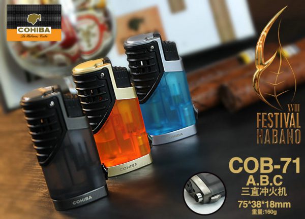 Bật lửa khò Cigar Cao cấp 3 tia Cohiba