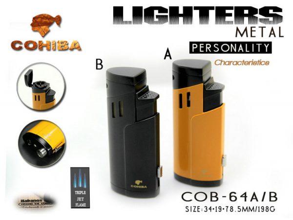 Bật lửa khò Cigar cao cấp 3 tia kèm đục lỗ Cohiba